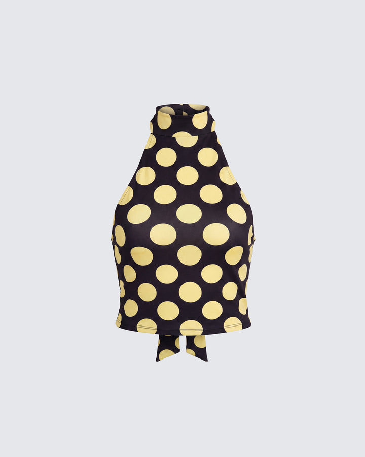 Toni Multi Jersey Polka Halter Top product front