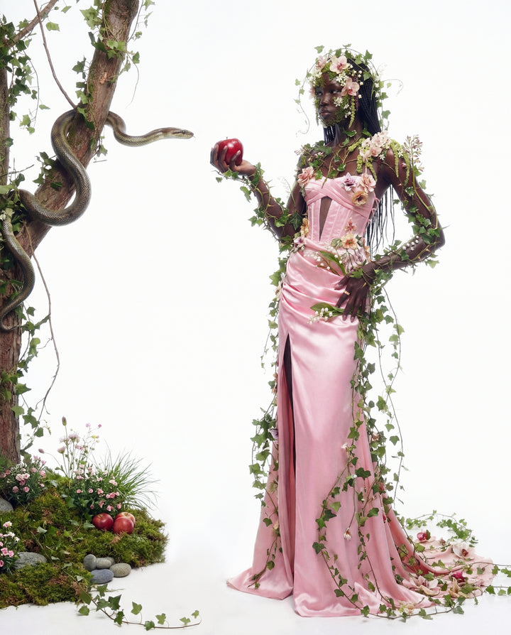 Women's pink maxi dress – FINESSE