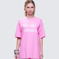 Ula Pink Printed Oversized Tee