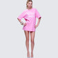 Ula Pink Printed Oversized Tee