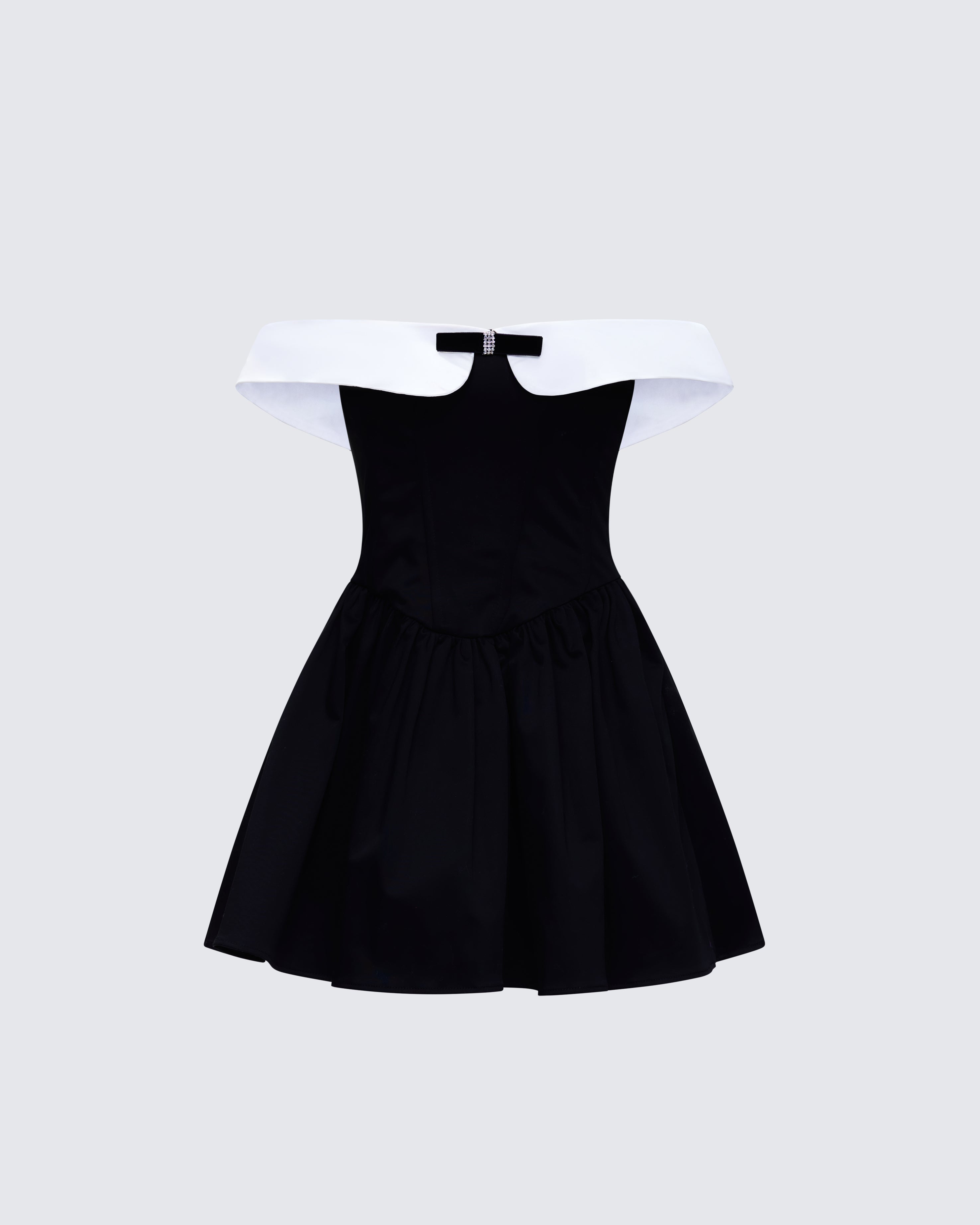 Black Off-Shoulder Mini Dress