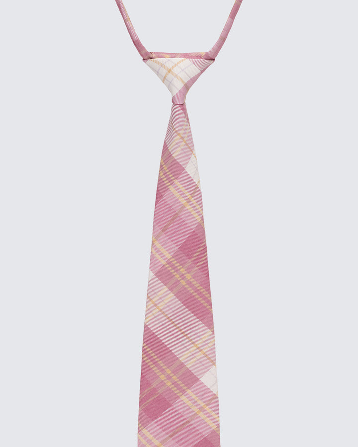 Valeska Pink Check Tie