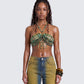 Vanna Green Beaded Bralet model front