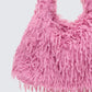 Veda Dusty Pink Ruched Hobo Bag