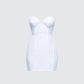 Vela White Lace Corset Mini Dress product front