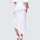 Villi White Asymmetrical Lace Skirt