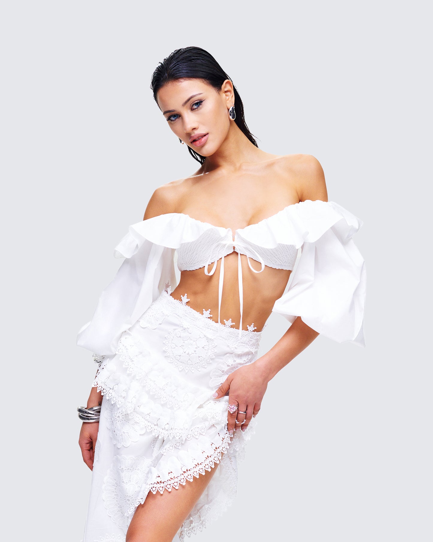 Villi White Off Shoulder Top