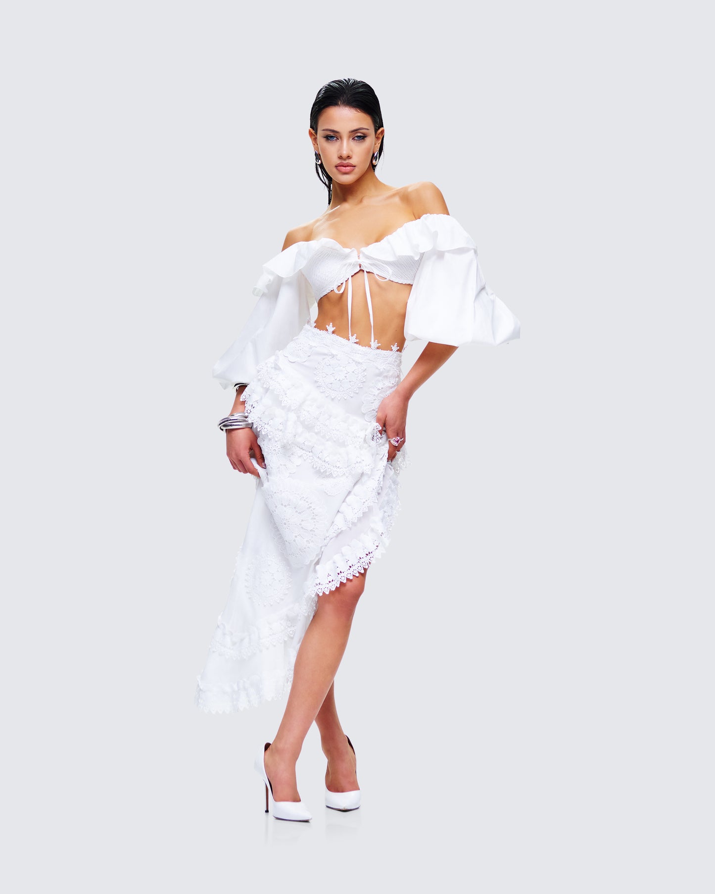 Villi White Off Shoulder Top