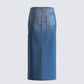 Vincent Blue Maxi Denim Skirt