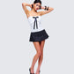 Vira White Ruched Strapless Top