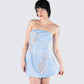 Viv Blue Applique Mini Dress