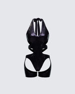 Vivian Black Cut Away Playsuit product front