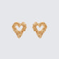 Volante Gold Molten Heart Earrings