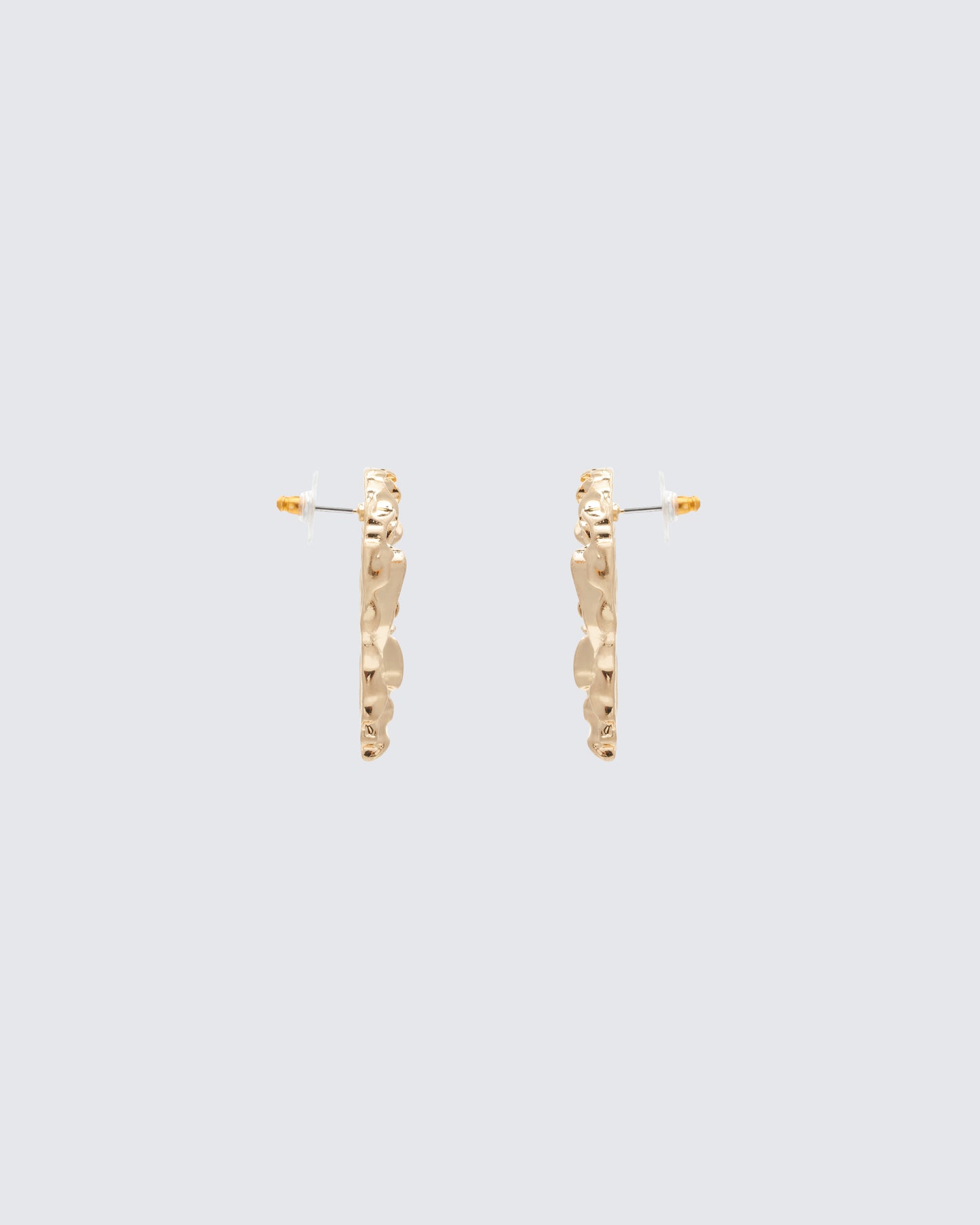 Volante Gold Molten Heart Earrings