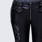 Vyra Black Vegan Leather Pants