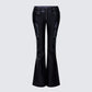 Vyra Black Vegan Leather Pants product front
