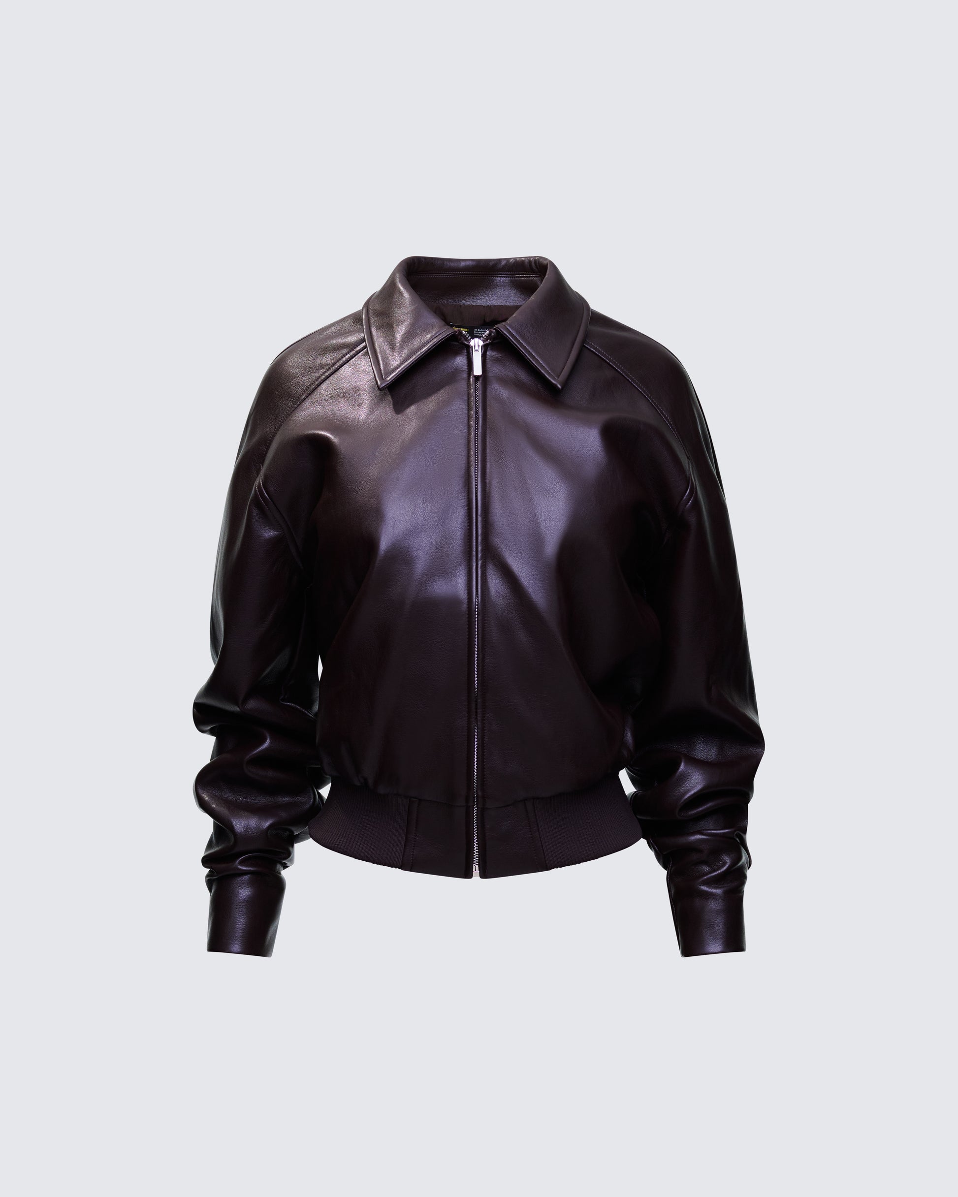 Waveney Brown Vegan Leather Jacket product front