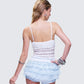Wayan White Strappy Lace Top