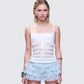 Wayan White Strappy Lace Top