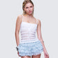 Wayan White Strappy Lace Top