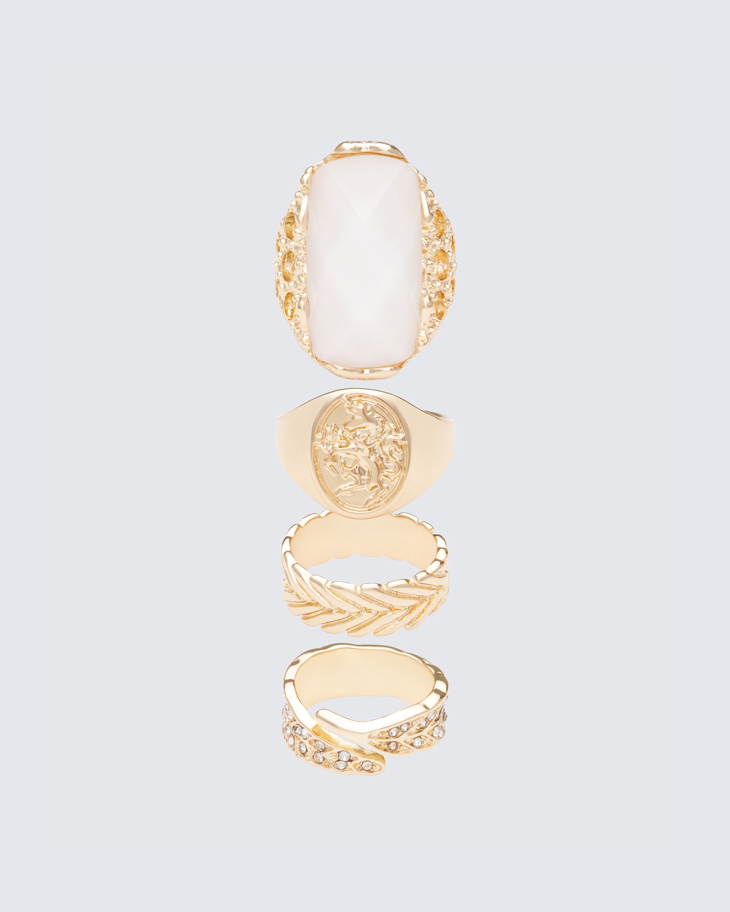 Wilda Gold Signet Set - 4 Pack