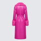 Manteau en cuir de fourrure végétalien Willa rose