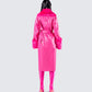 Willa Pink Vegan Fur Leather Coat