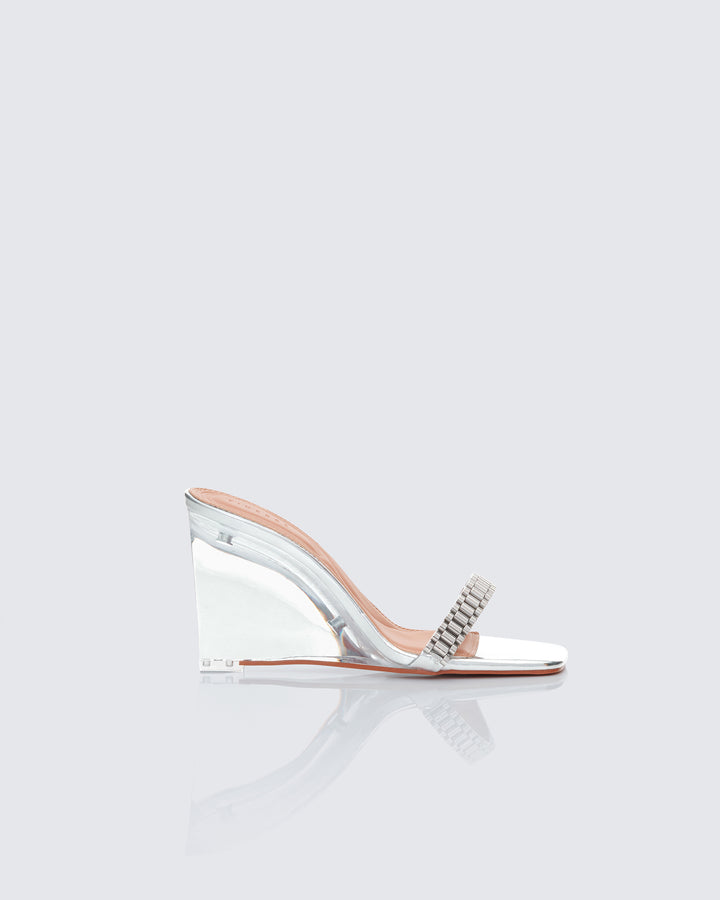 Wren Clear Perspex Watch Strap Wedge Sandal