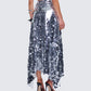 Wyn Metallic Silver Sequin Maxi Skirt