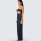 Yara Black Cut Out Maxi Dress