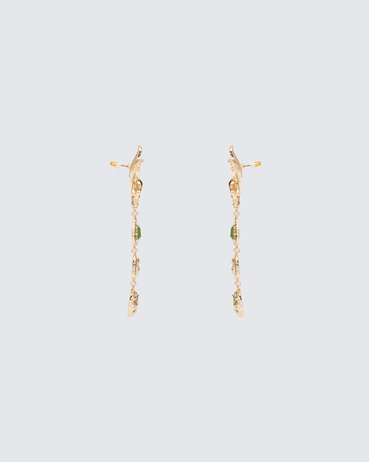 Gold earrings front view – FINESSE