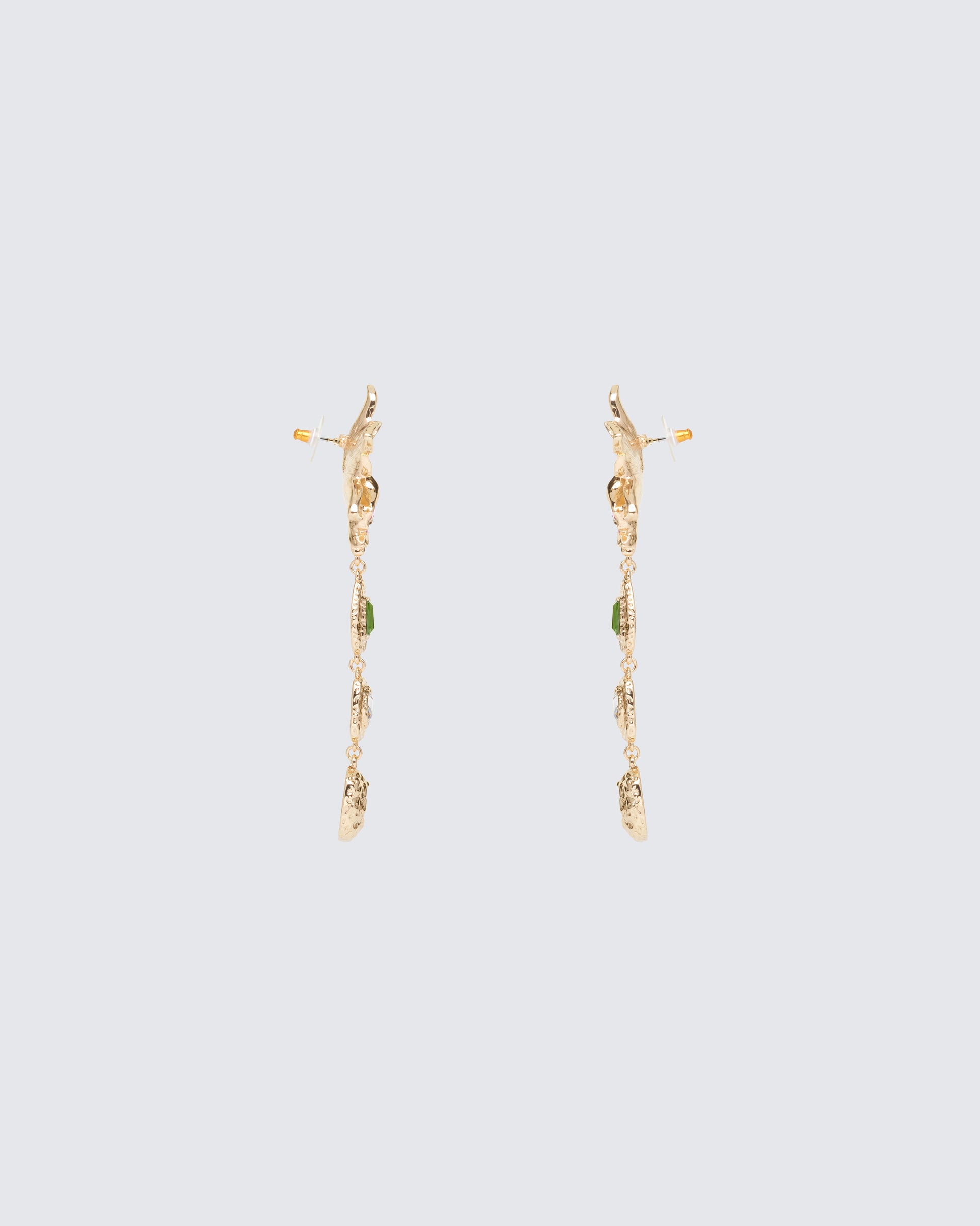 Gold earrings front view – FINESSE
