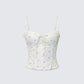 Yasmie Multi Floral Tie Detail Corset Top product front