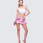 Ylva Pink Applique Mini Skirt
