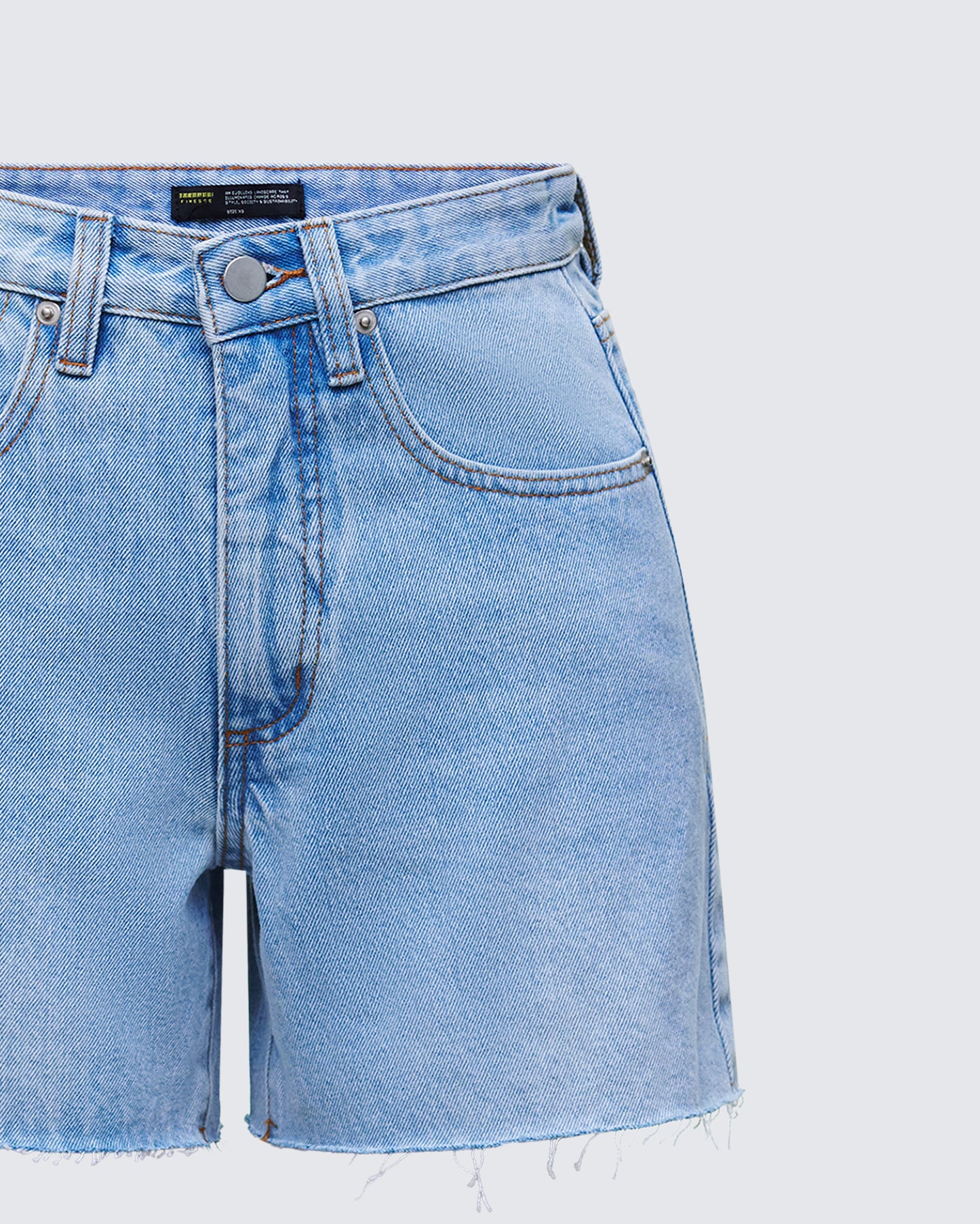 Yolande Blue Denim Cutoff Short