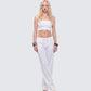 Yuma White Linen Drawstring Pants