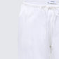 Yuma White Linen Drawstring Pants