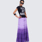 Zadie Purple Ombre Tiered Maxi Skirt