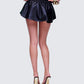 Zainab Black Vegan Leather Micro Skirt