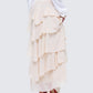 Zana Cream Tiered Ruffle Maxi Skirt