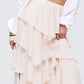 Zana Cream Tiered Ruffle Maxi Skirt