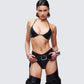 Zaria Black Vegan Leather Bikini Top