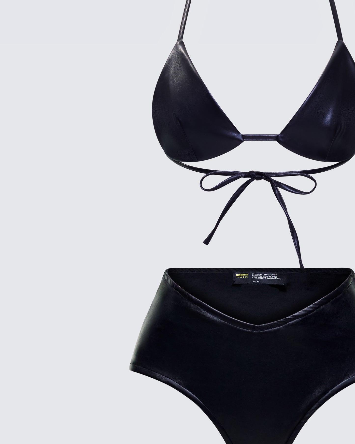 Zaria Vegan Leather Bikini Set