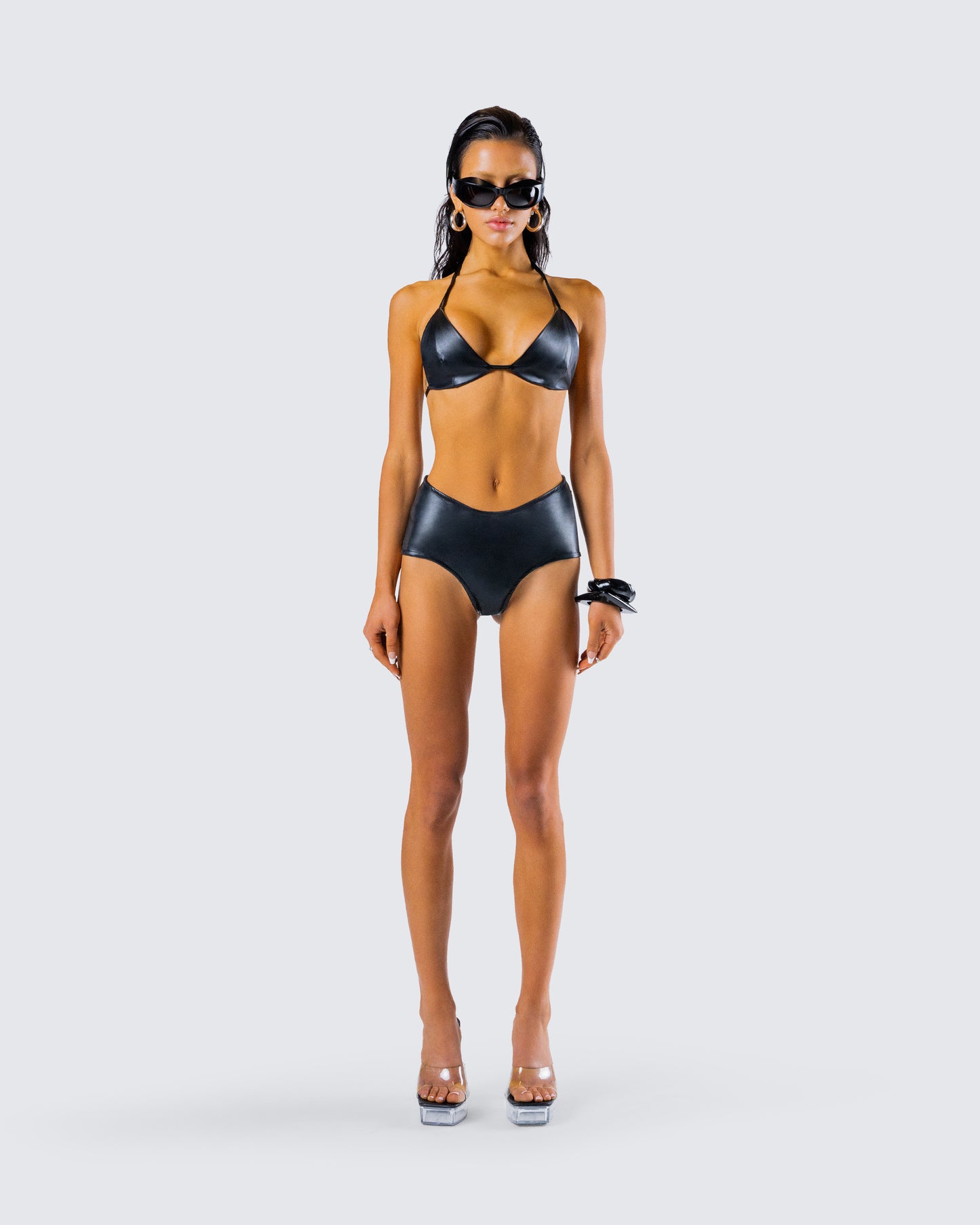 Zaria Vegan Leather Bikini Set