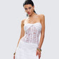 Zaya White Lace Corset Top