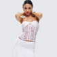 Zaya White Lace Corset Top