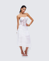 Zaya white crew top 6726