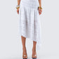 Zaya White Tiered Asymmetric Skirt