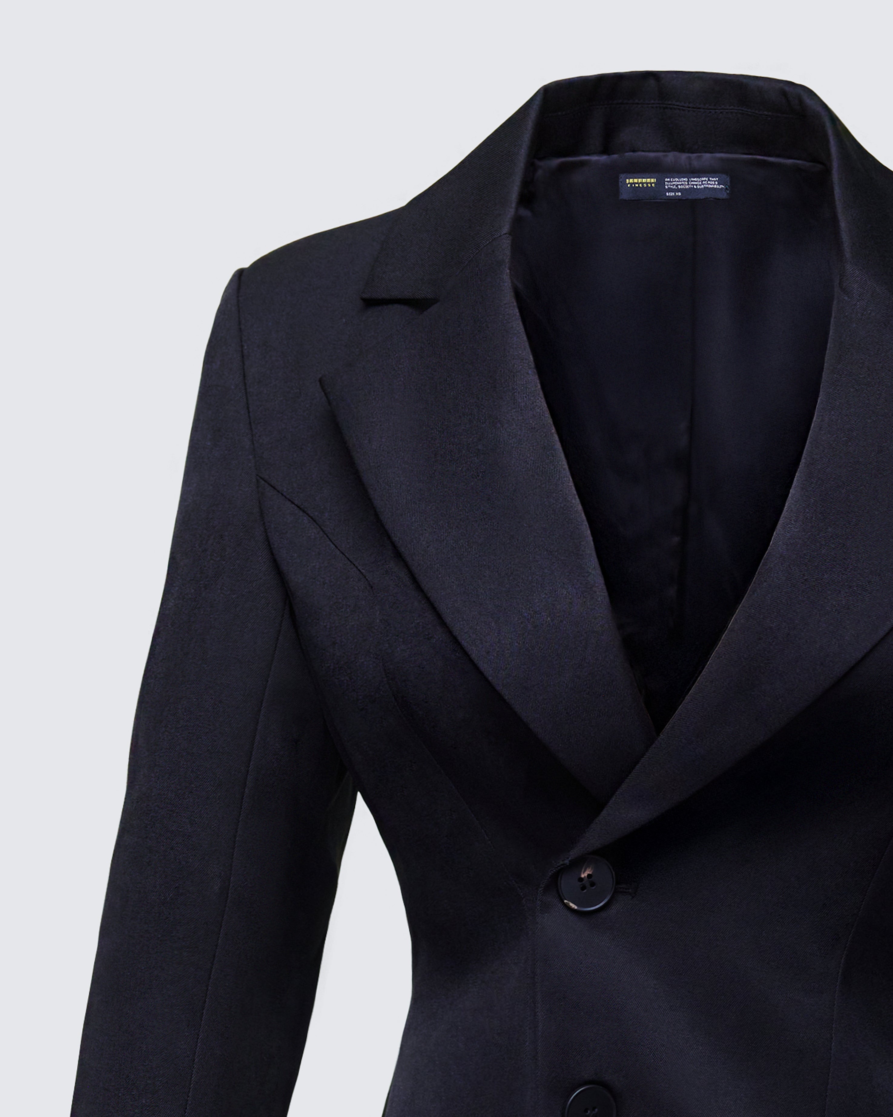 Zila Black Suiting Hourglass Blazer – FINESSE