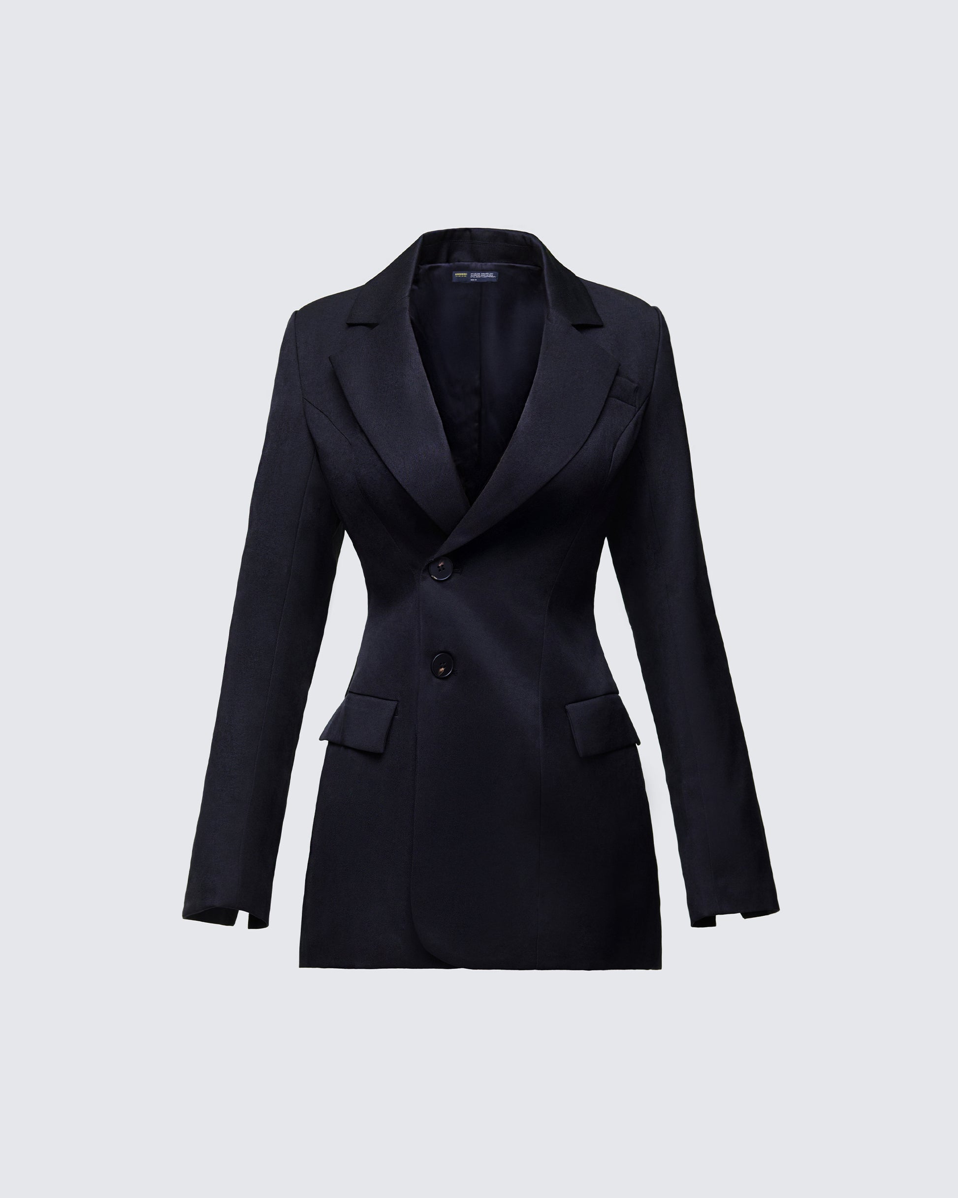 Black Hourglass Blazer - Fitted Waist Suit Jacket M Black Hourglass Blazer - Fitted Waist Suit Jacket M